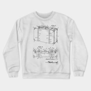 Suitcase Vintage Patent Hand Drawing Crewneck Sweatshirt